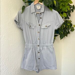 Style Rack Sky Blue Pinstripe Blouse